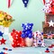 18 Pcs 4th of July Patriotic Stuffed Animals Bears Bulk Gifts Plush Bears Bulk Mini Soft Stuffed Toys Small Cute Plush Toy 4" for Kids Adults Party Favors Home